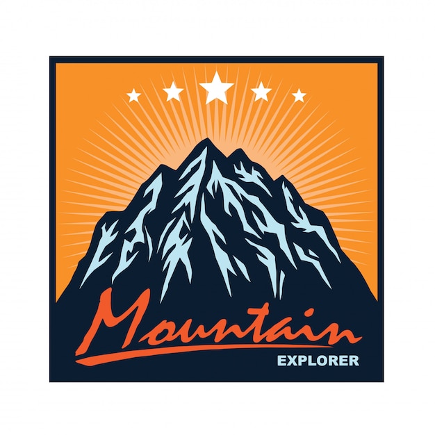 Logo for Mountain Adventure Camping Climbing Template 