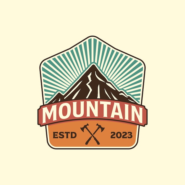 A logo for a mountain with the words estd 2023 on it