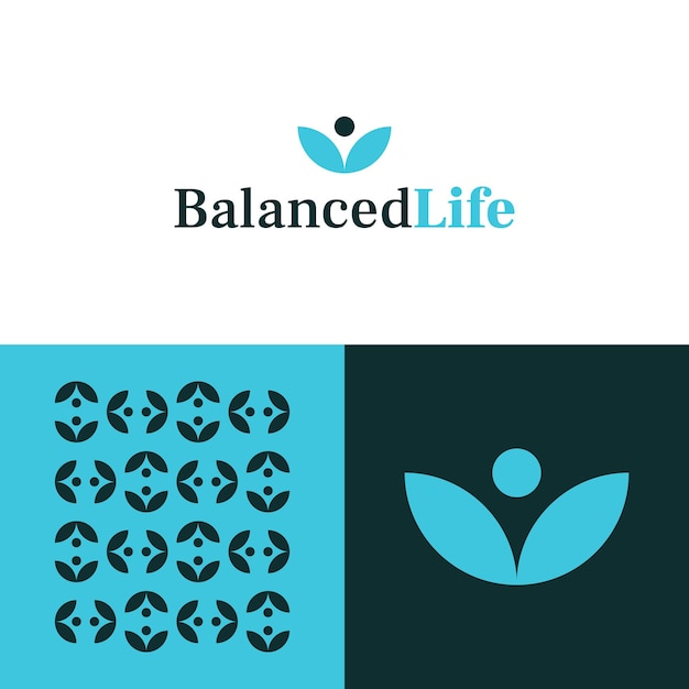 Vector logo nutritionist balanced life vector