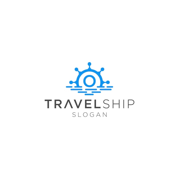 Logo o travel ship design