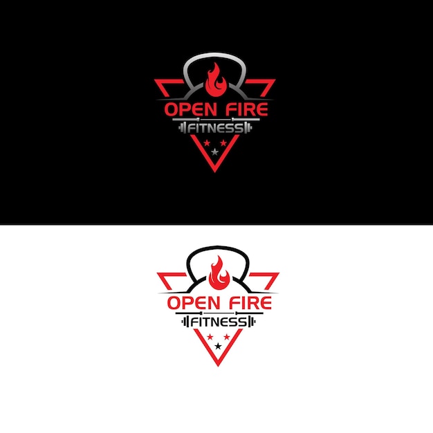 a logo for an open fire fitness