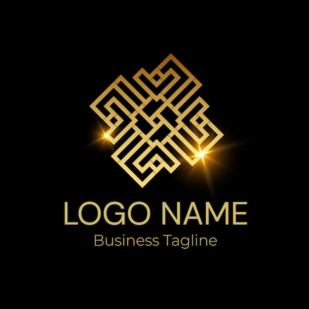 Vector logo ornament gold company business brand