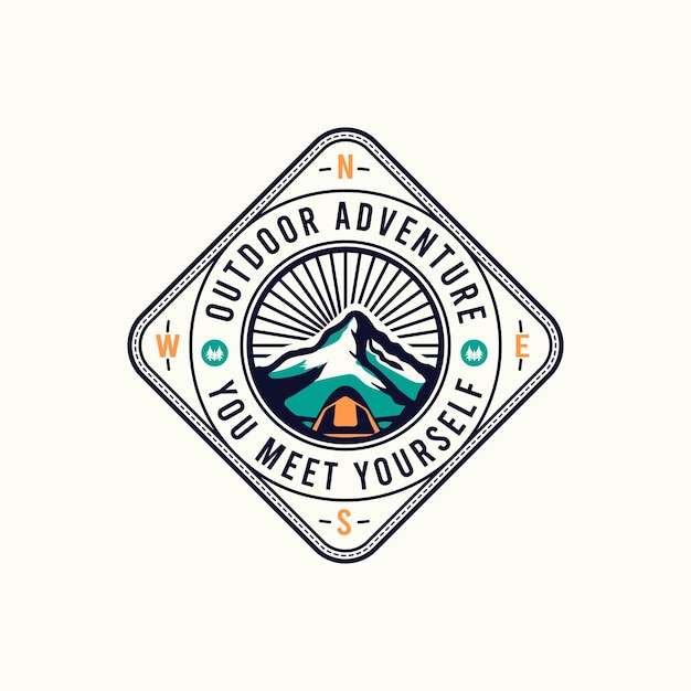 A logo for outdoor adventure you meet yourself.