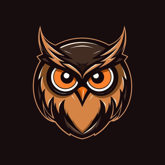 A logo of a owl's head designed in esports illustration style