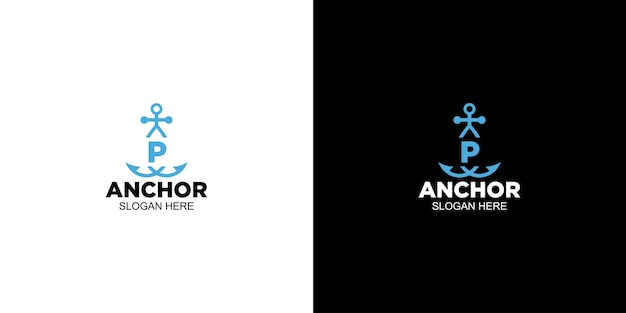 Logo p anchor design