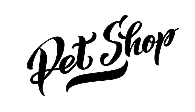 Logo for pet shop store for pets Vector illustration isolated on white background