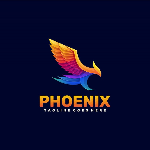  Logo  Phoenix Gradient Colorful Style.