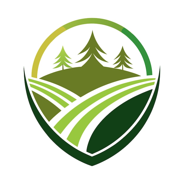 Vector a logo for a pine forest and pine forest