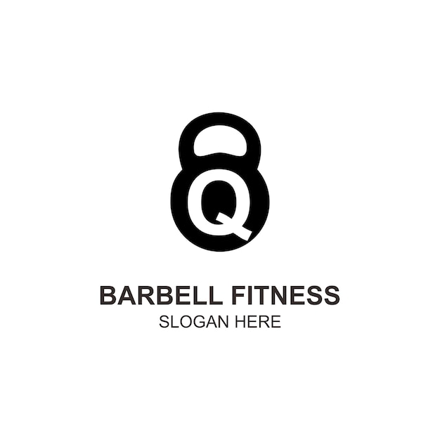 Logo q barbell fitness design