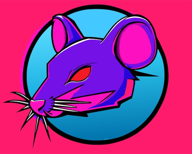 logo rat eagigabyte vector illustration cartoon