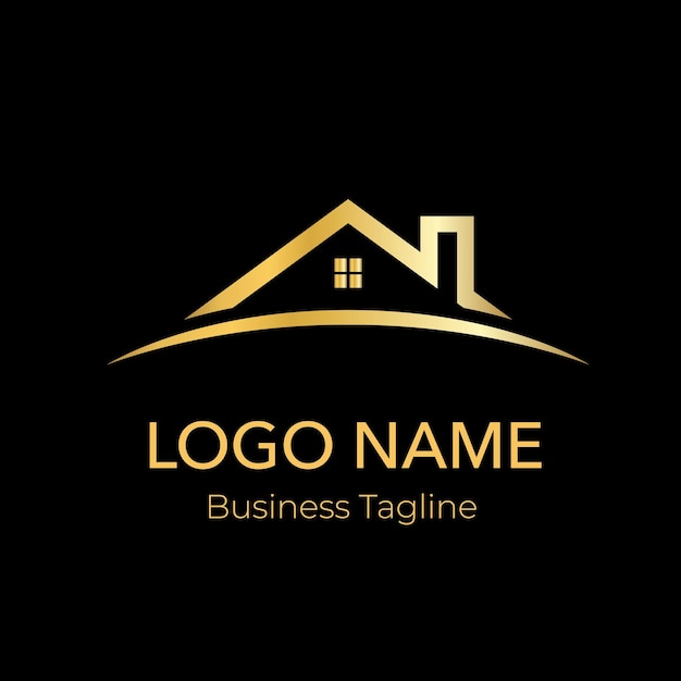 Logo Real Estate Building Gold Business Company Design Template Collection