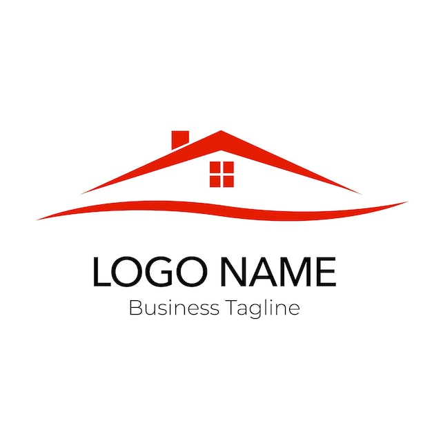 Logo Real Estate Building Red Business Design Template Collection