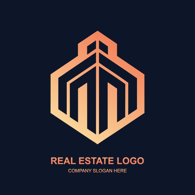 Vector a logo for real estate business with a logo for real estate