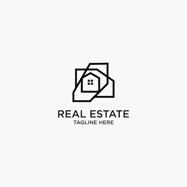 logo real estate design art template