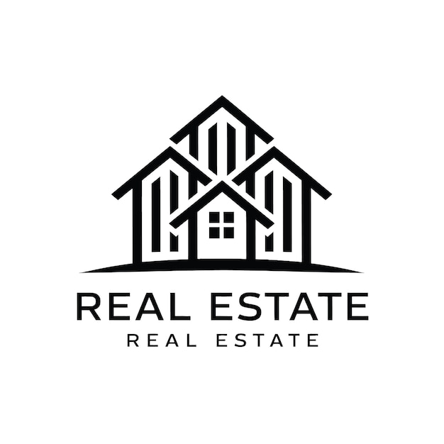 a logo for real estate estate is shown on a white background