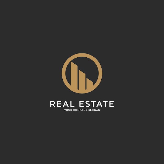 logo real estate your company slogan design art template