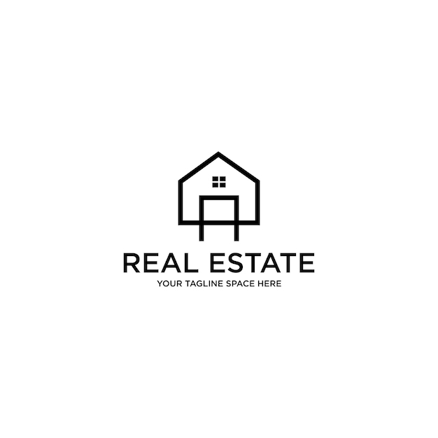 logo real estate your tagline space here design art template