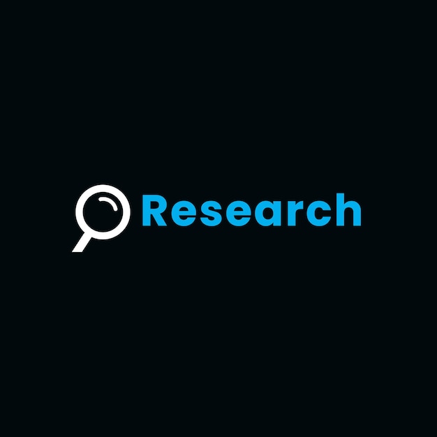 Vector a logo for research by the company research