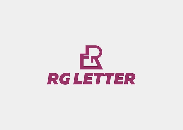 Vector logo rg letter company name