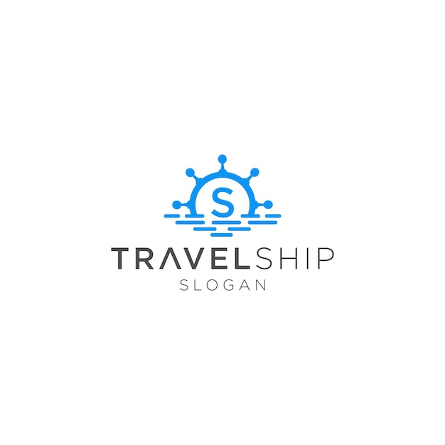 Logo s travel ship design