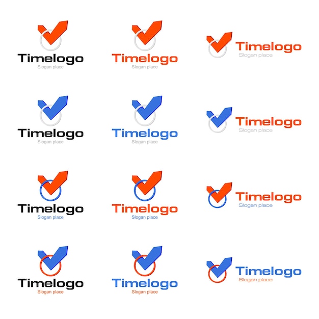 Logo Set Vector Time