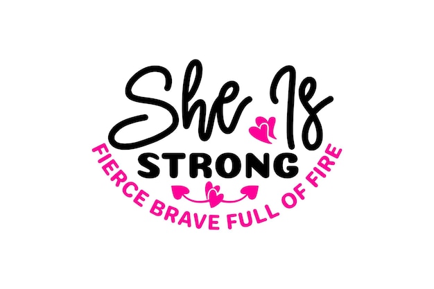 Vector a logo for she is a strong brave full of fire.