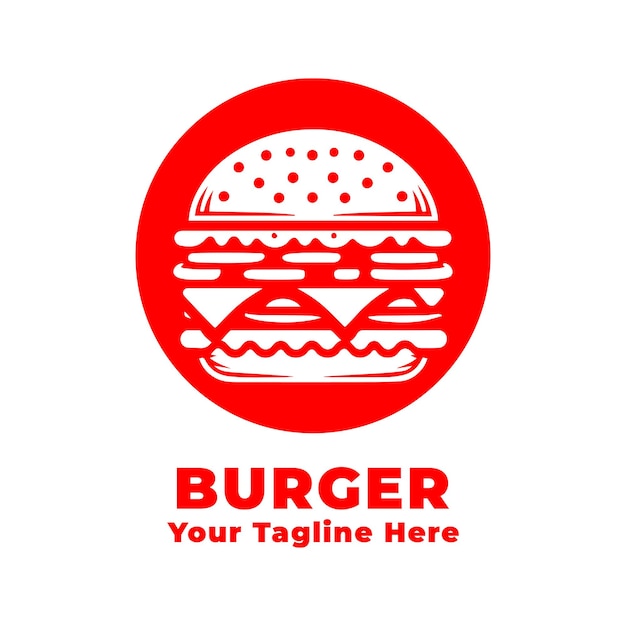 Vector logo simple burger vector