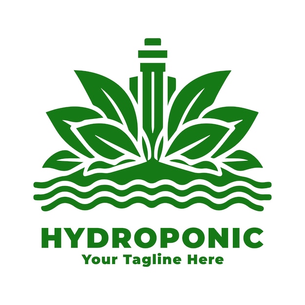 Logo Simple Hydroponic Vector Design