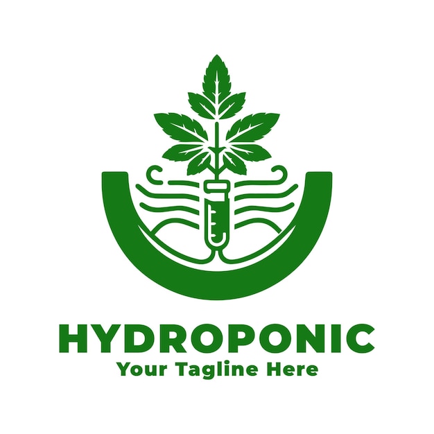 Logo Simple Hydroponic Vector Illustration