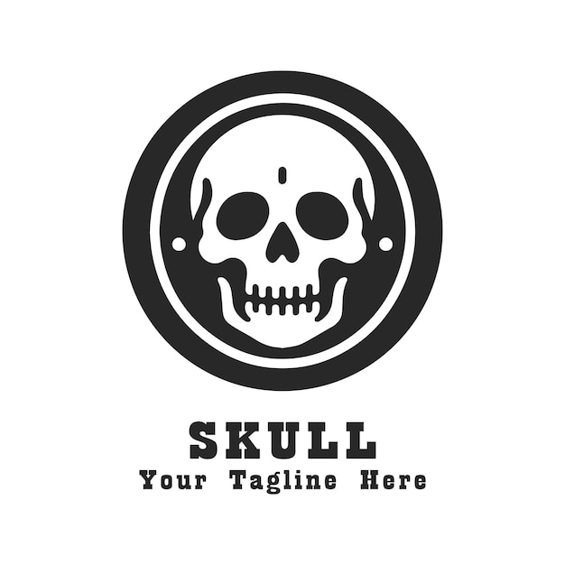 Vector logo simple skull vector