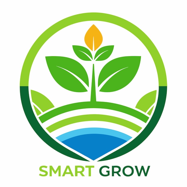 a logo for smart plant that is in a circle