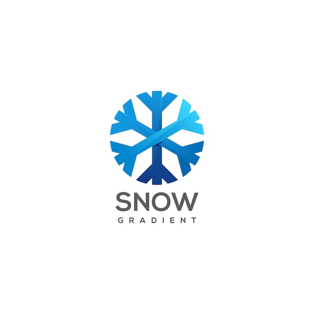 Logo snow colorful gradient