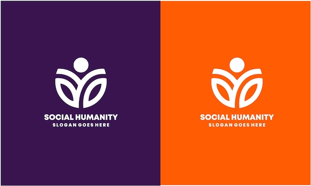 a logo for social human