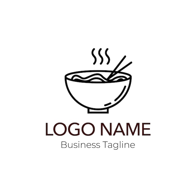 logo spicy noodle food design business template collection