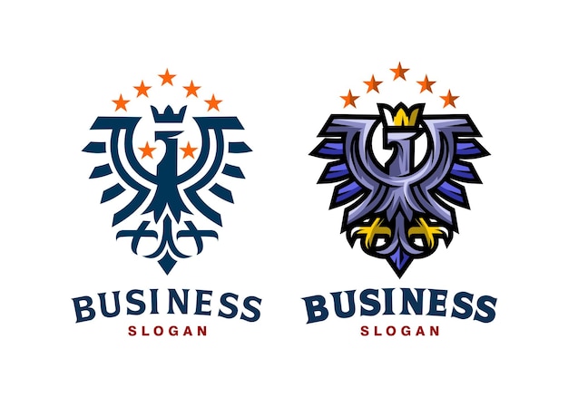 Logo Star King Eagle Vector Illustration Template with Simple Elegant Design Good for Any Industry