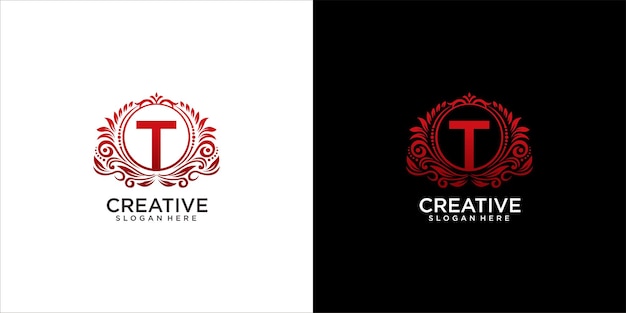 Logo t ornament luxury design