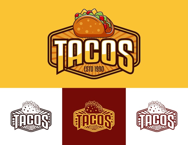 Logo for a taco restaurant in the mexican style