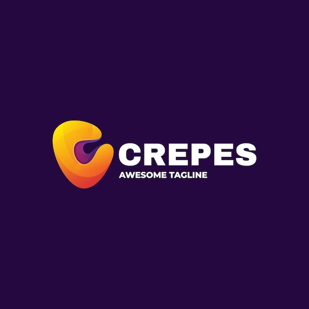 Logo template of Crepes Gradient Colorful Style