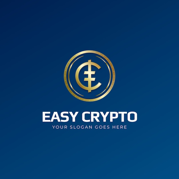 Vector logo template for crypto currency