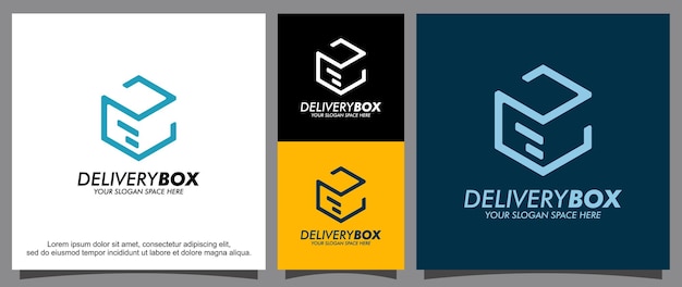 Logo template for delivery in the form of a cube