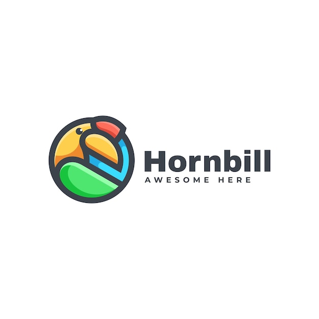 Logo template of Hornbill Simple Mascot Style