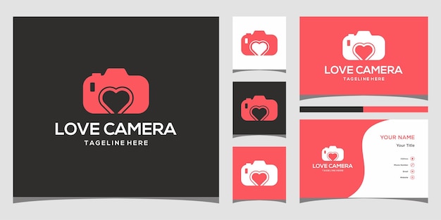 Logo template photography love photographer photo company brand branding corporate identity