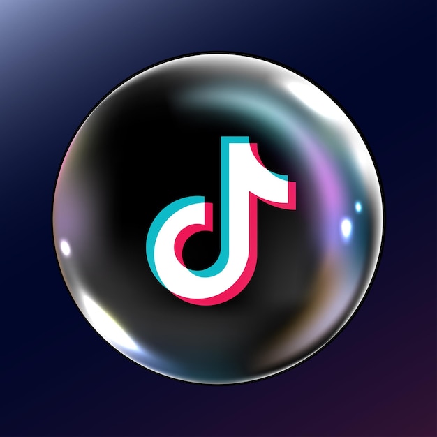 Vector logo tiktok bubble style icon design