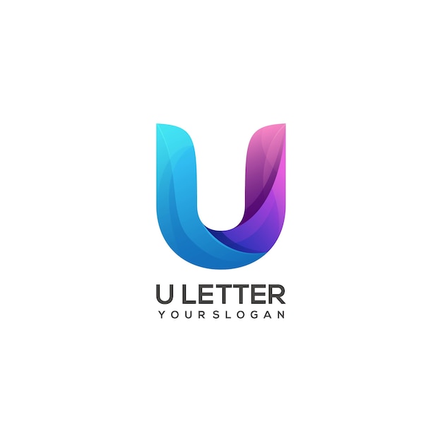 Logo u letter colorful gradient