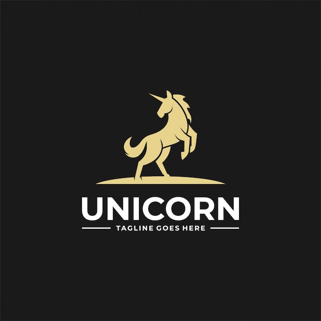  Logo  Unicorn Jump Silhouette 