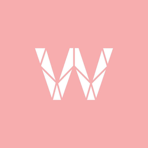 Logo W is white with pink background