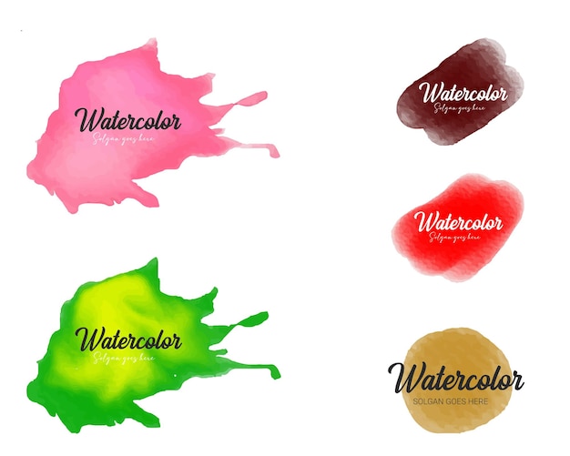 Logo watercolor background for wedding, luxury logo, banner, badge, printing, product, package