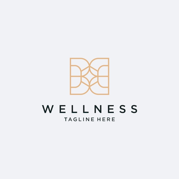 logo wellness tagline here design art template