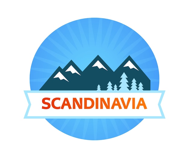 Vector logo with scandinavian nature