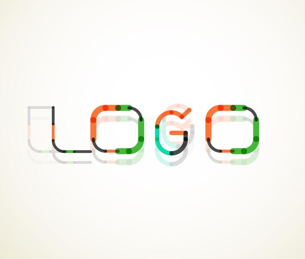 Logo word font design